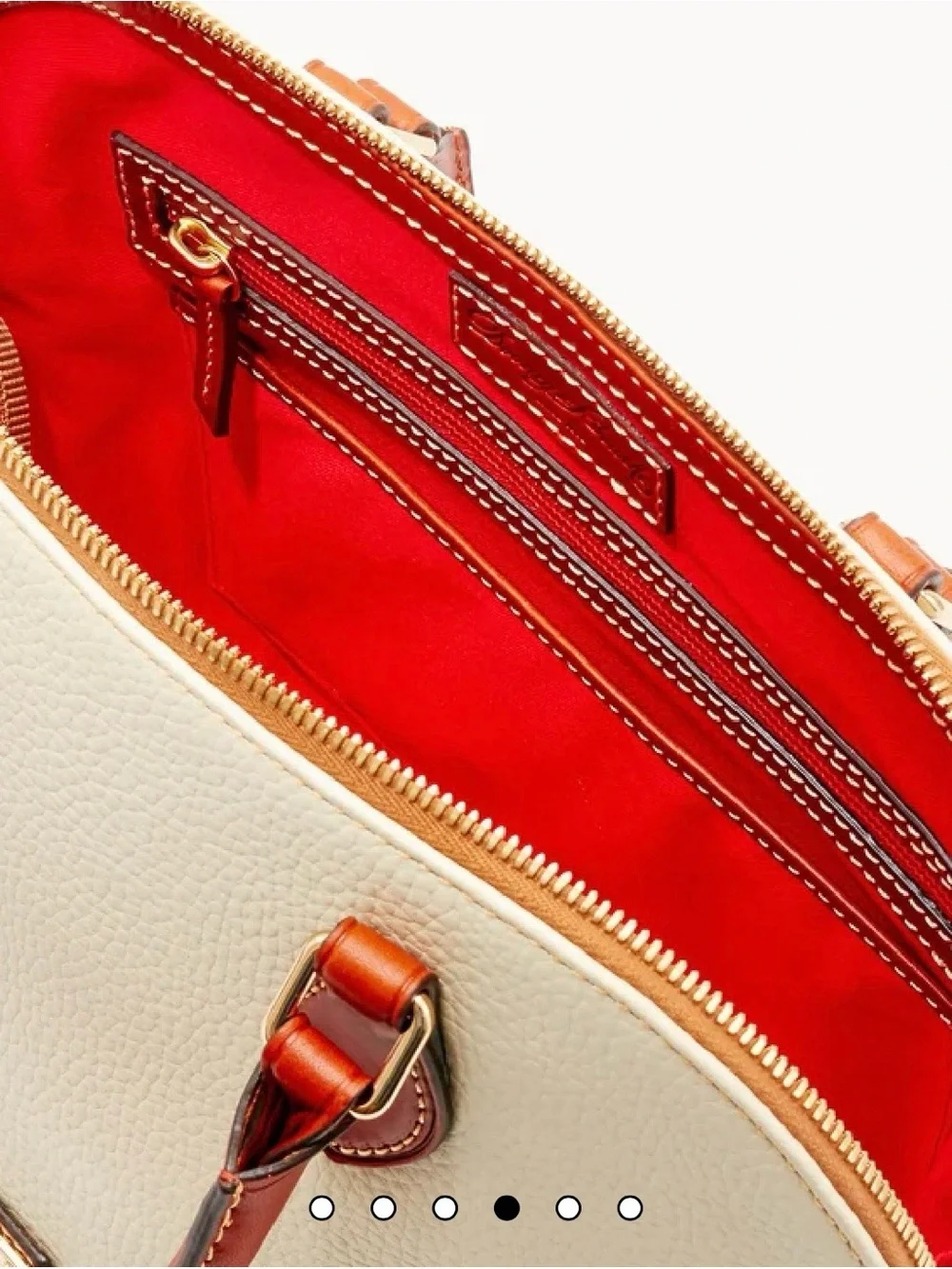 Dooney Bourke Women's Pebble Zip Zip Satchel Bone - SKU A646358